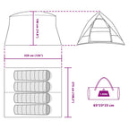 Campingzelt mit Dach Grau und Orange 320 x 275 x 190 cm Taft