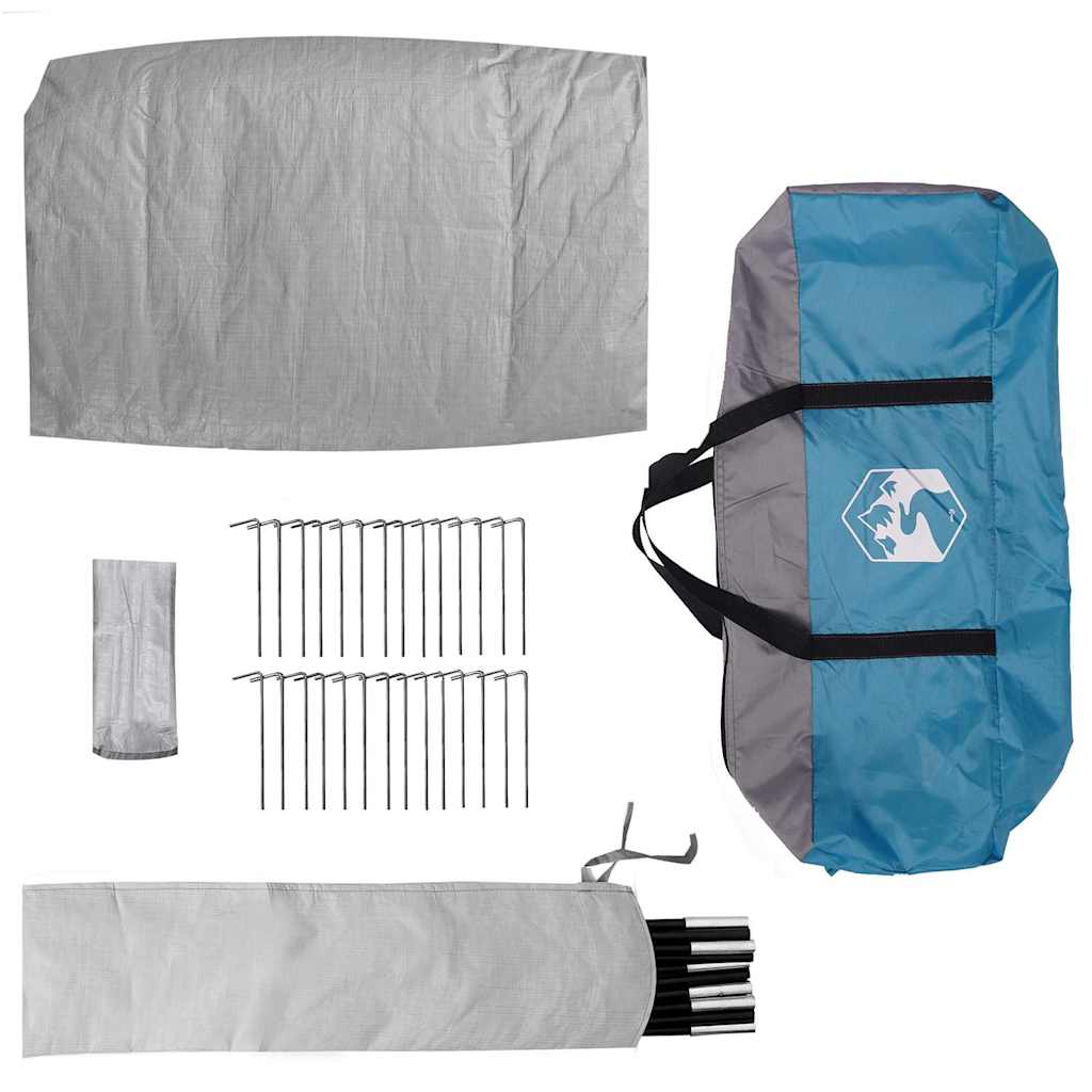 Tunnelzelt mit Dach mit Speicher Blau 510 x 240 x 156 cm Taft