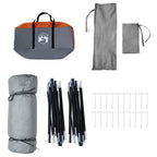 Innenzelt mit Dach Grau und Orange 520 x 520 x 190 cm Taft