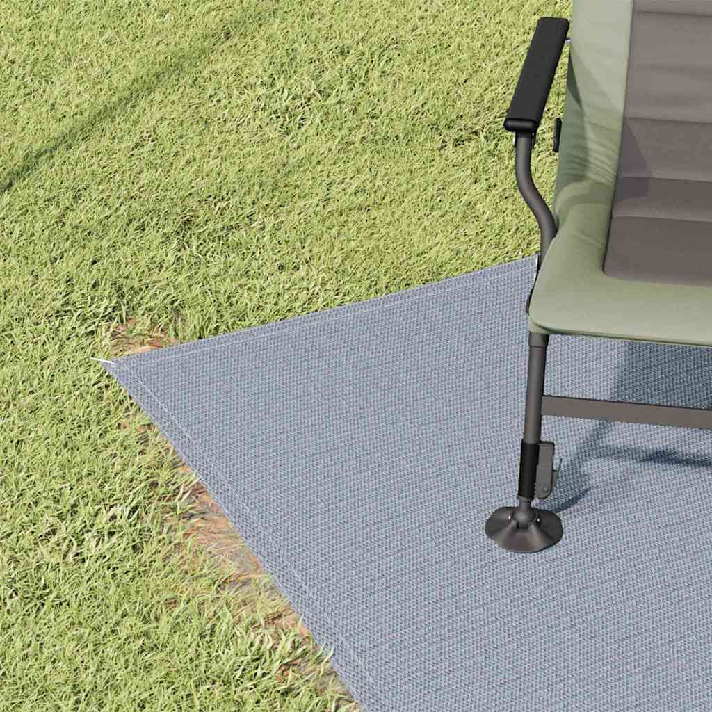 Zeltteppich Blau und Grau 400 x 200 cm Polyethylen