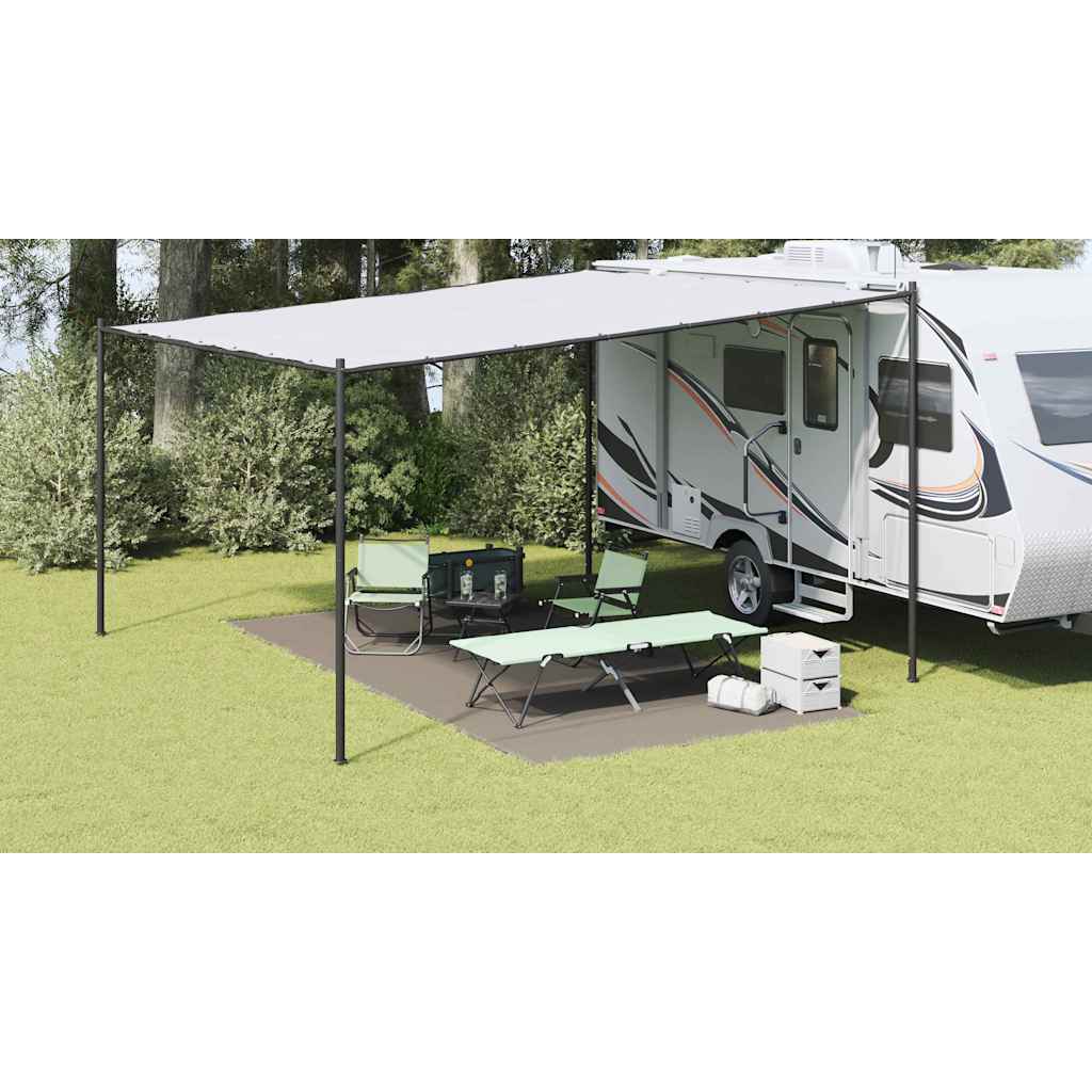 Zeltteppich Hellgrau 500 x 250 cm Polyethylen