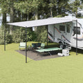 Zeltteppich Hellgrau 400 x 300 cm Polyethylen