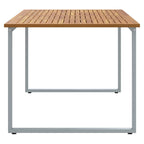 Gartentisch Grau 180 x 90 x 75 cm Massivholz Akazie