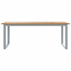 Gartentisch Grau 200 x 90 x 75 cm Massivholz Akazie