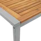 Gartentisch Grau 140 x 80 x 75 cm Massivholz Akazie