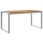 Gartentisch Grau 160 x 80 x 75 cm Massivholz Akazie