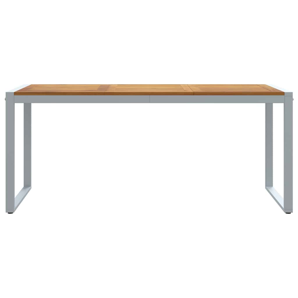 Gartentisch Grau 180 x 90 x 75 cm Massivholz Akazie