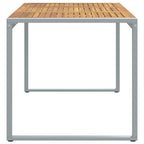 Gartentisch Grau 180 x 90 x 75 cm Massivholz Akazie