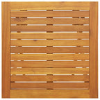 Gartentisch Natur 60 x 60 x 72 cm Massivholz Akazie