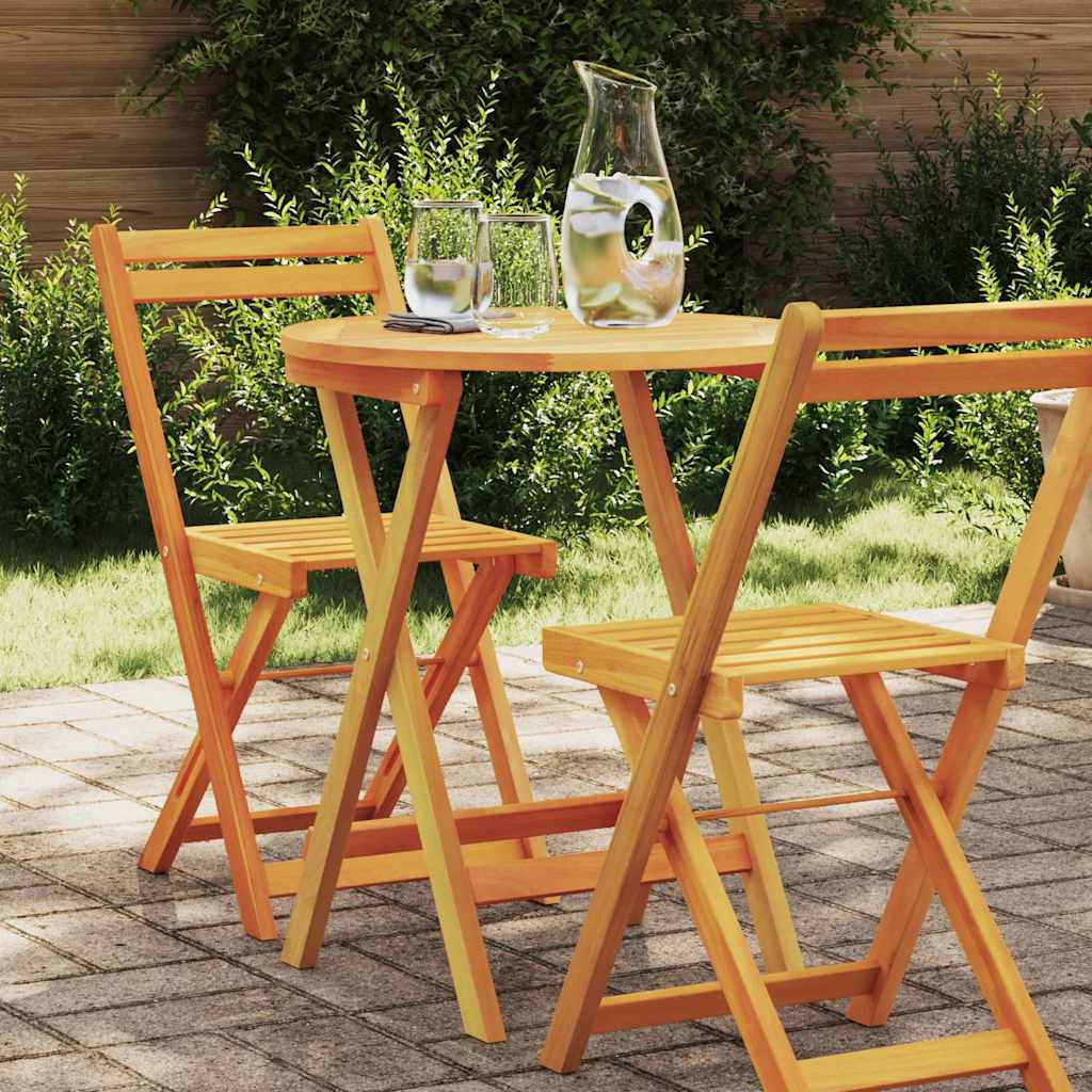 Gartentisch Natur 60 x 60 x 72 cm Massivholz Akazie