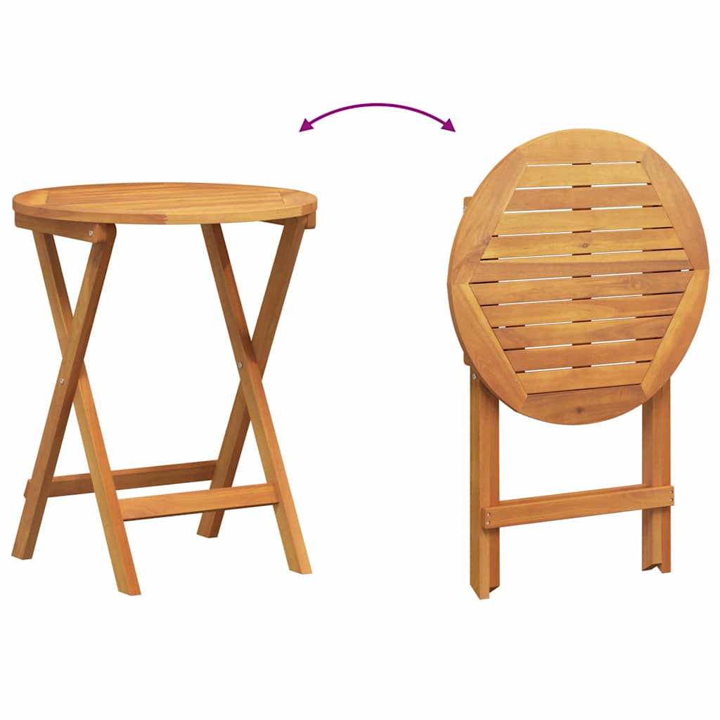 Gartentisch Natur 60 x 60 x 72 cm Massivholz Akazie