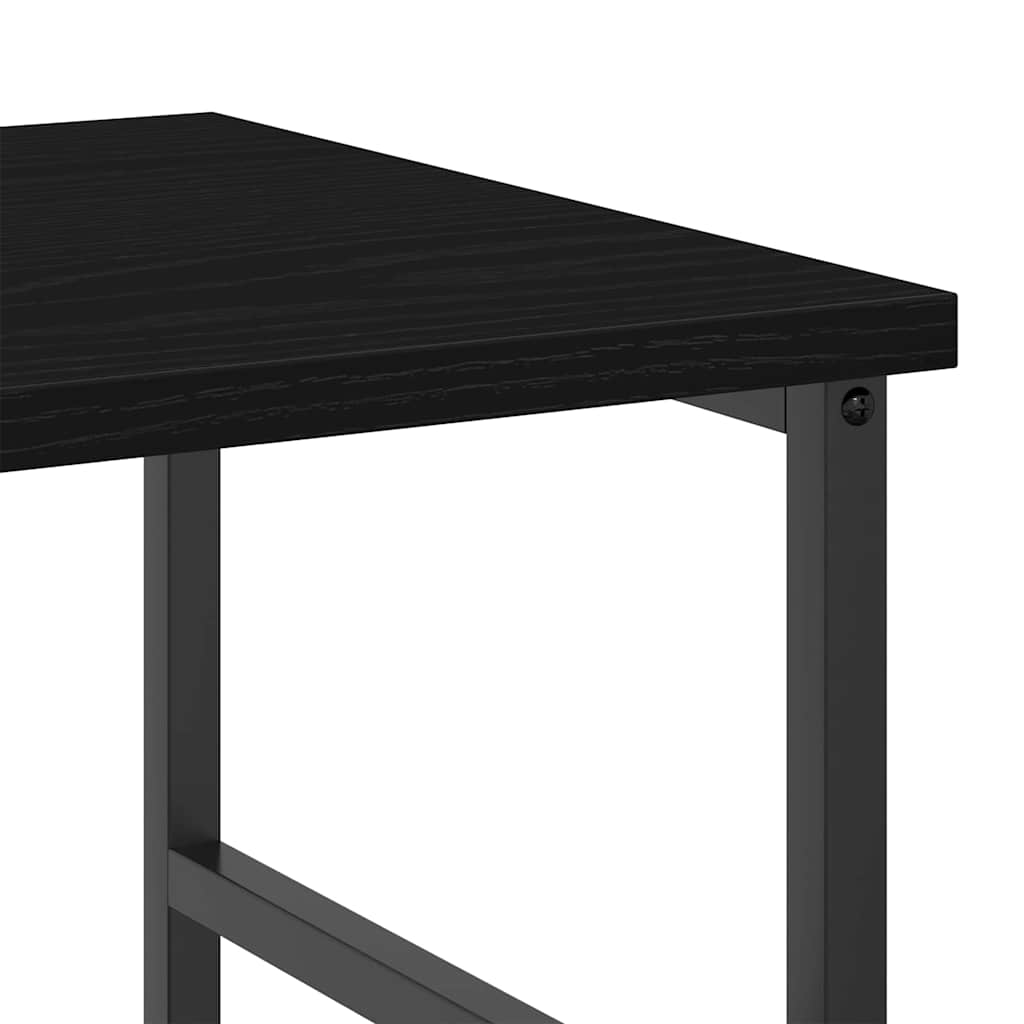 Bücherregal Schwarz Eichen-Optik 50 x 33 x 117,5 cm