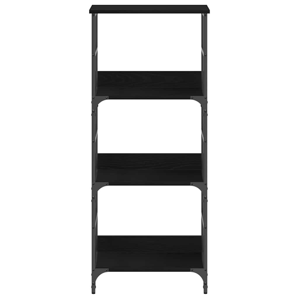 Bücherregal Schwarz Eichen-Optik 50 x 33 x 117,5 cm