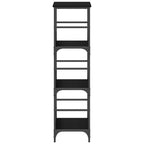 Bücherregal Schwarz Eichen-Optik 50 x 33 x 117,5 cm