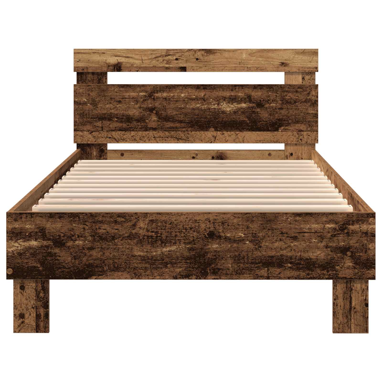 Bettrahmen mit LED Altholz 100 x 200 cm Holzwerkstoff
