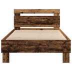 Bettrahmen mit LED Altholz 75 x 190 cm Holzwerkstoff