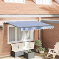 Einziehbare Markise Blau 250 x 200 cm Stoff