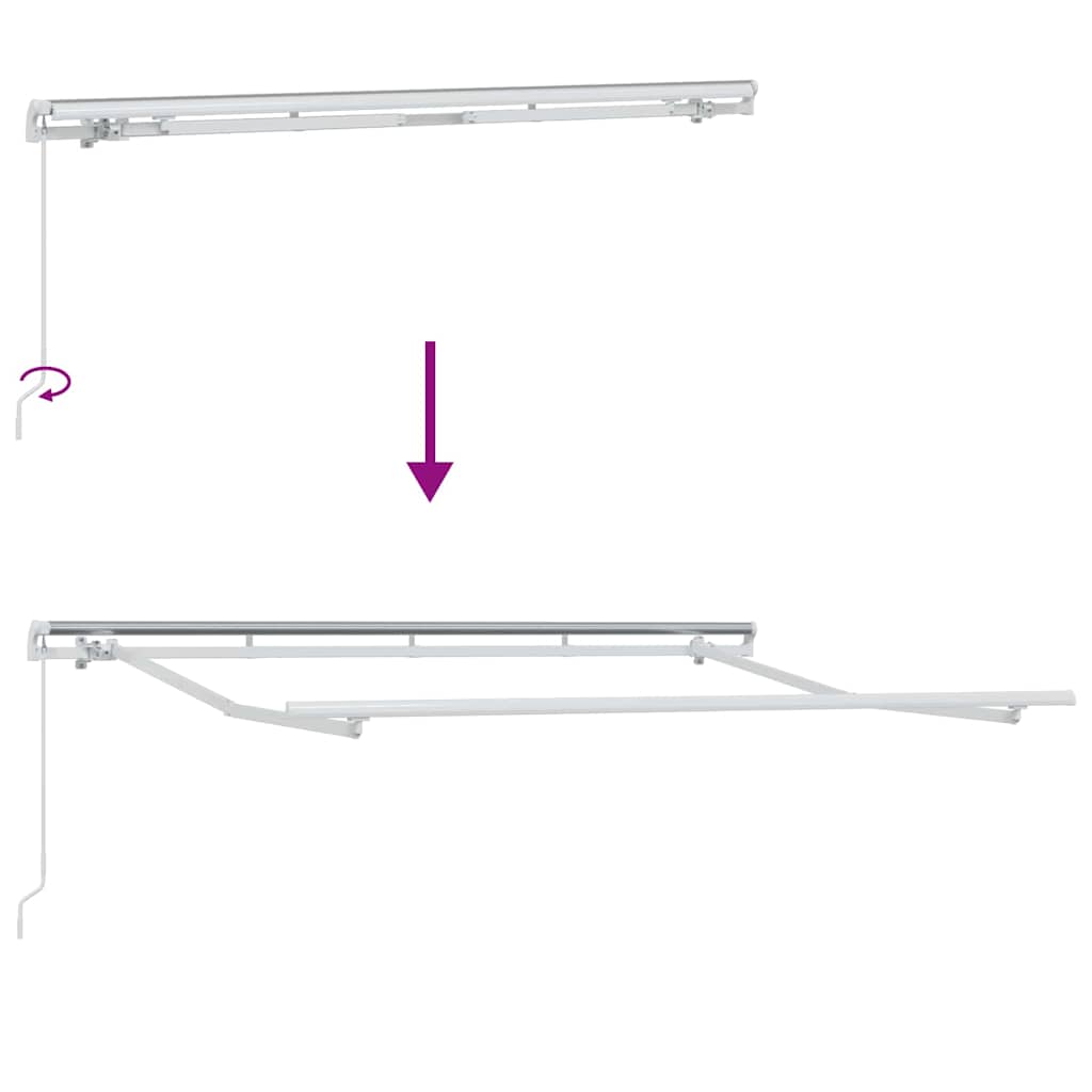 Einziehbare Markise Anthrazit 250 x 200 cm Stoff
