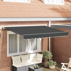 Einziehbare Markise Anthrazit 250 x 200 cm Stoff