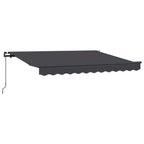 Einziehbare Markise Anthrazit 250 x 200 cm Stoff