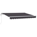 Einziehbare Markise Anthrazit 250 x 200 cm Stoff