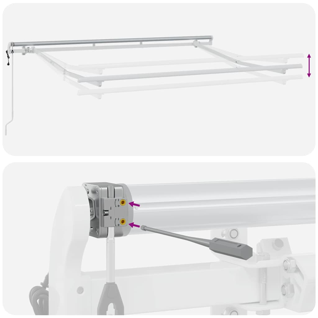 Einziehbare Markise Anthrazit 250 x 200 cm Stoff