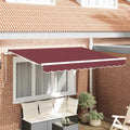 Einziehbare Markise Bordeauxrot 250 x 200 cm Stoff