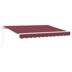 Einziehbare Markise Bordeauxrot 250 x 200 cm Stoff