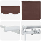 Einziehbare Markise Braun 250 x 200 cm Stoff