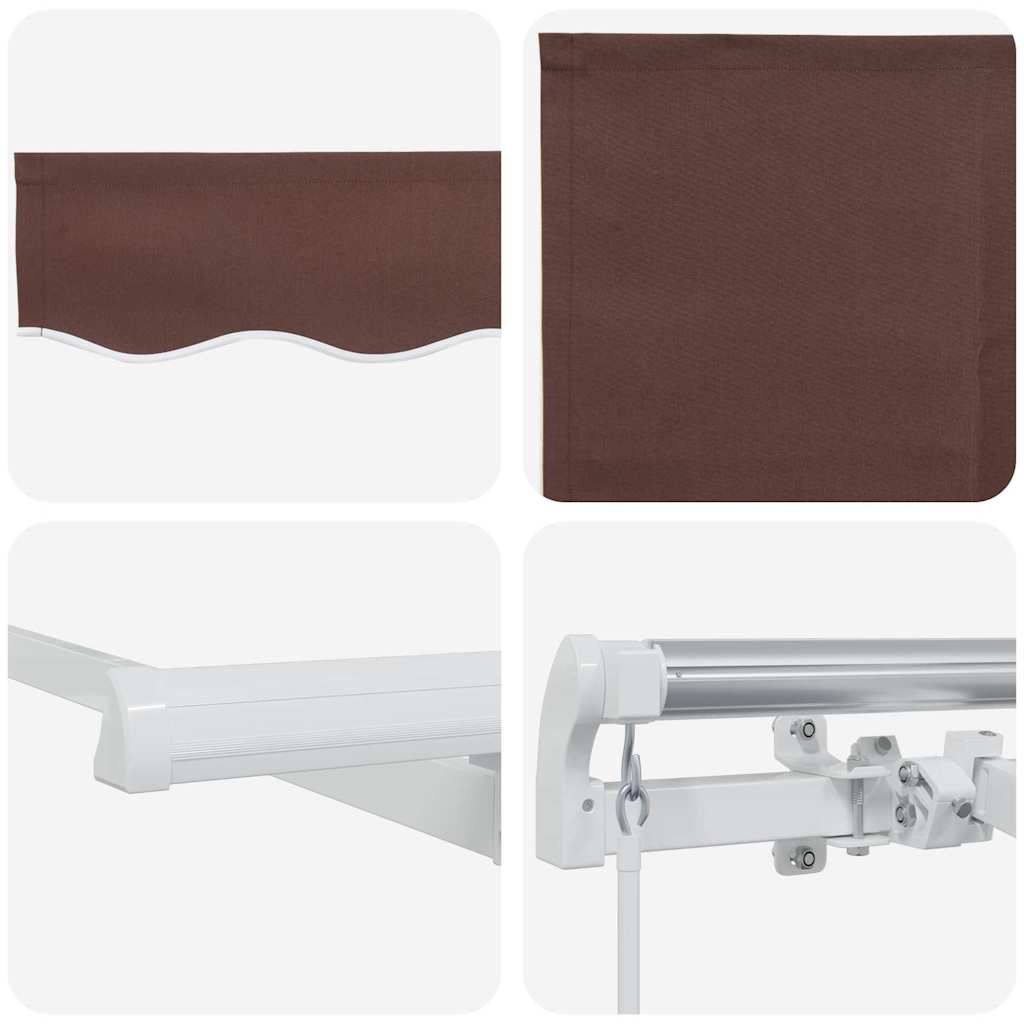 Einziehbare Markise Braun 250 x 200 cm Stoff