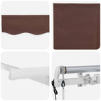 Einziehbare Markise Braun 250 x 200 cm Stoff