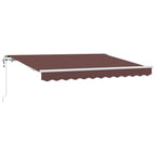Einziehbare Markise Braun 250 x 200 cm Stoff