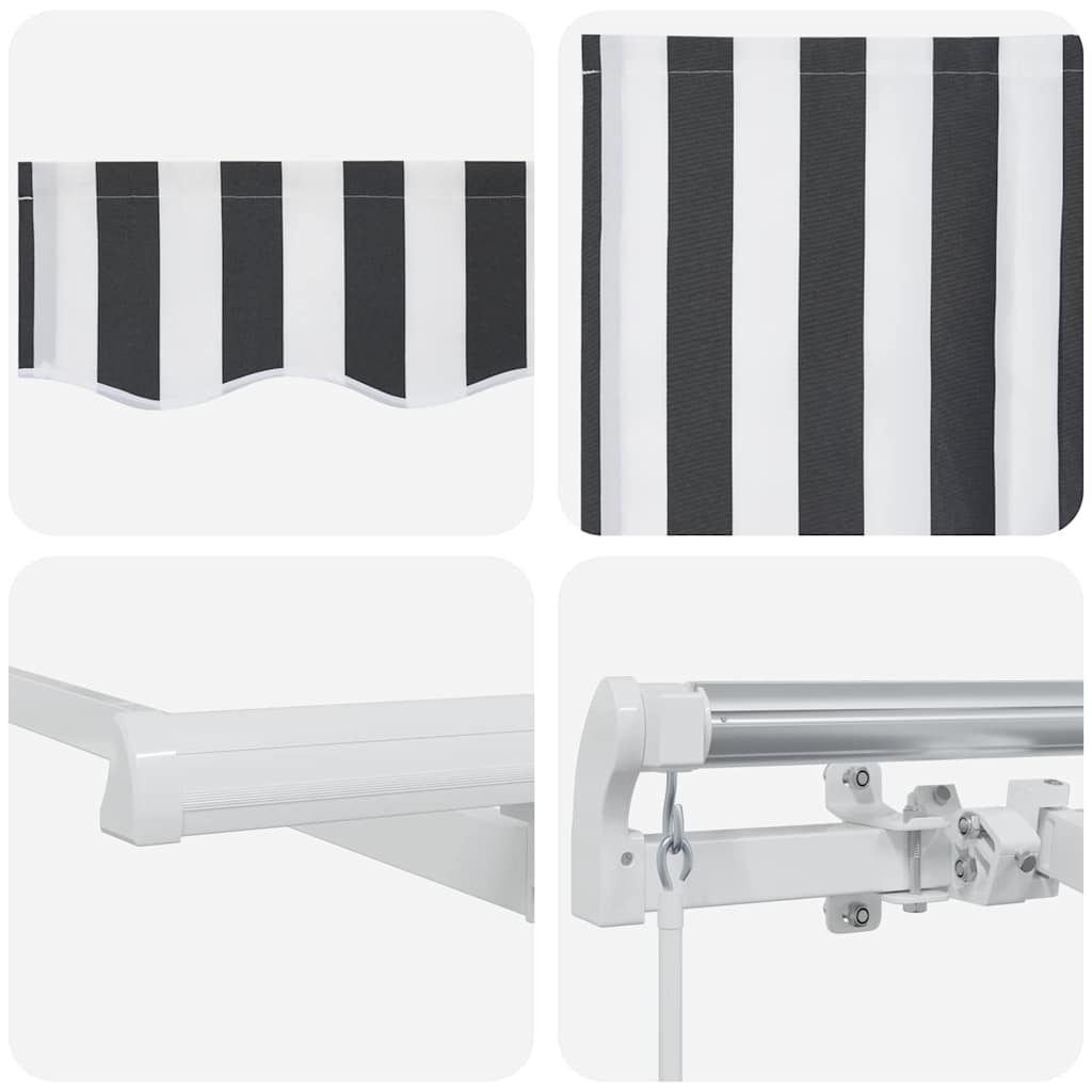 Einziehbare Markise Anthrazit 250 x 200 cm Stoff