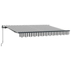 Einziehbare Markise Anthrazit 250 x 200 cm Stoff