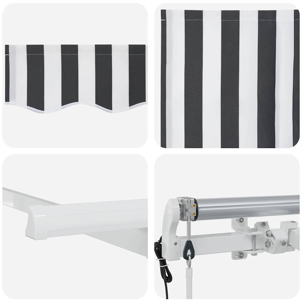 Einziehbare Markise Anthrazit 250 x 200 cm Stoff