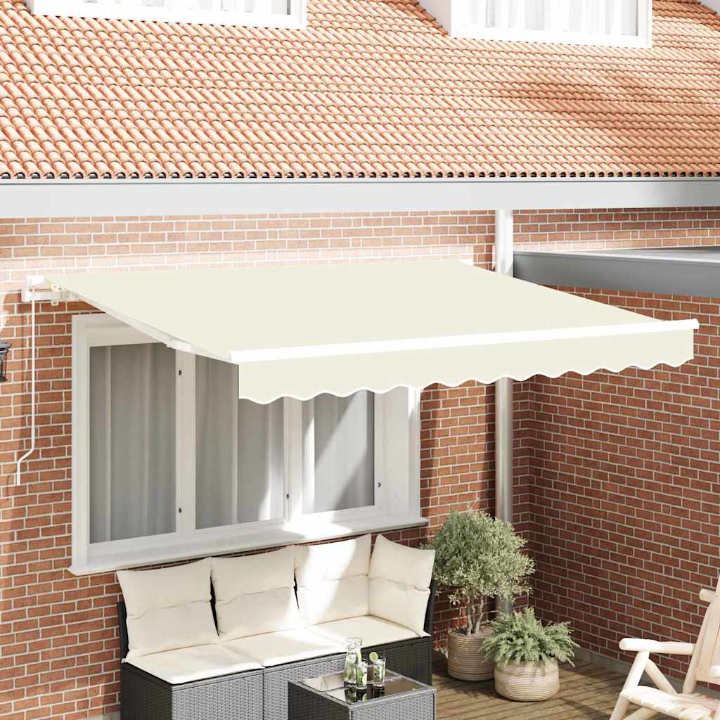 Einziehbare Markise Creme 300 x 200 cm Stoff