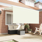 Einziehbare Markise Creme 300 x 200 cm Polyester und Aluminium