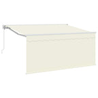 Einziehbare Markise Creme 300 x 200 cm Polyester und Aluminium