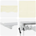 Einziehbare Markise Creme 300 x 200 cm Polyester und Aluminium