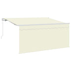 Einziehbare Markise Creme 300 x 200 cm Polyester und Aluminium