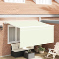 Einziehbare Markise Creme 300 x 200 cm Polyester und Aluminium