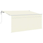 Einziehbare Markise Creme 300 x 200 cm Polyester und Aluminium