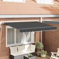 Einziehbare Markise Anthrazit 300 x 200 cm Stoff