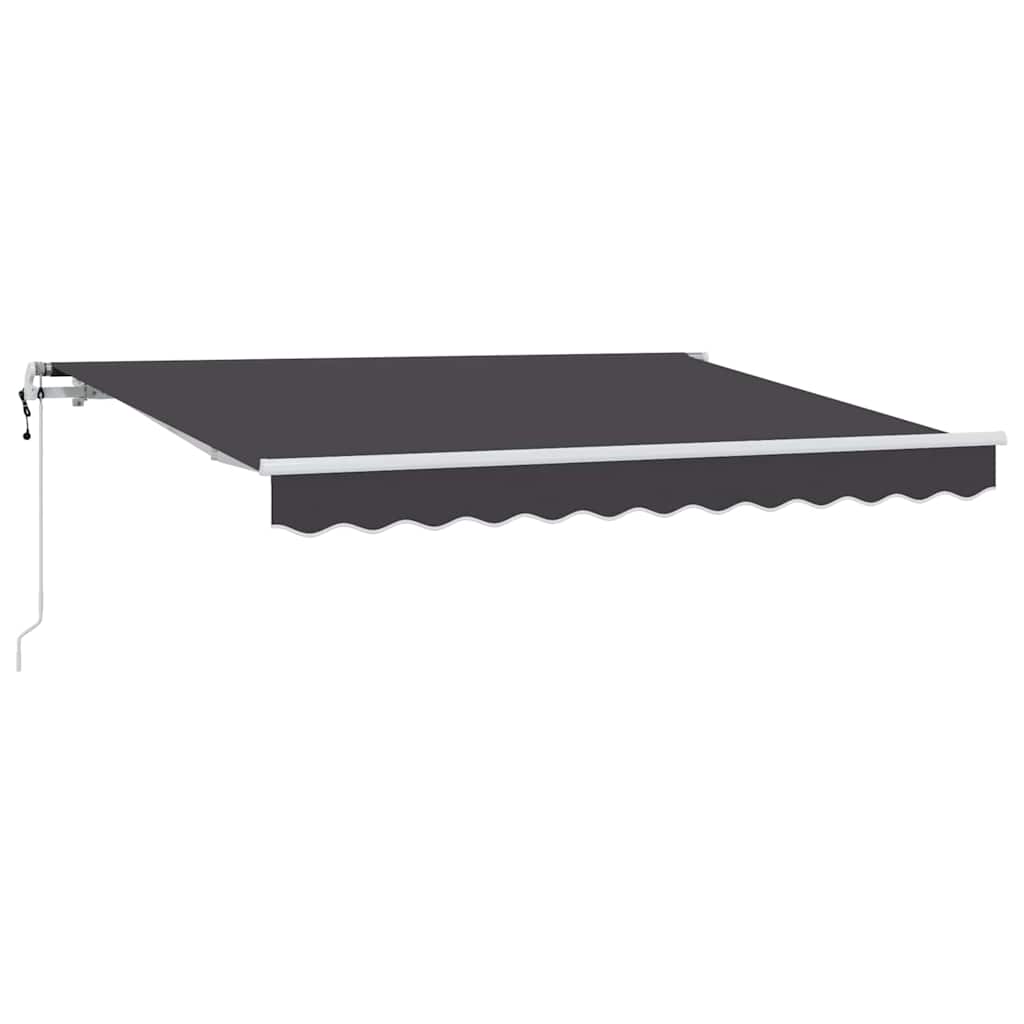 Einziehbare Markise Anthrazit 300 x 200 cm Stoff