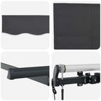 Einziehbare Markise Anthrazit 300 x 200 cm Stoff