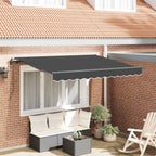 Einziehbare Markise Anthrazit 300 x 200 cm Stoff