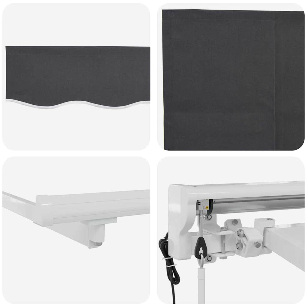 Einziehbare Markise Anthrazit 300 x 200 cm