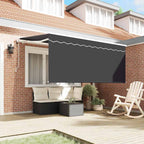 Einziehbare Markise Anthrazit 300 x 200 cm
