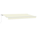 Einziehbare Markise Creme 350 x 200 cm Stoff