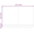 Einziehbare Markise Creme 350 x 200 cm Stoff